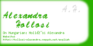alexandra hollosi business card